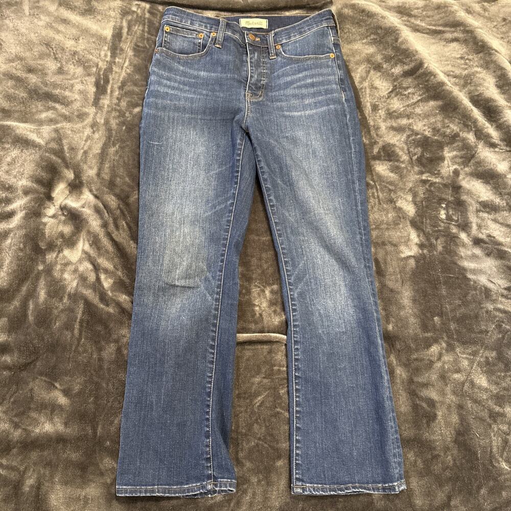 Madewell Cali Demi Boot Jeans Women's Size 26 Mid-Rise Medium Wash Denim